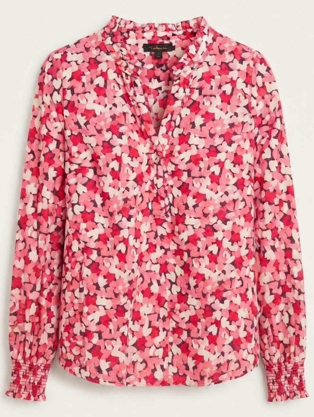Talbots Pink and White Floral Blouse